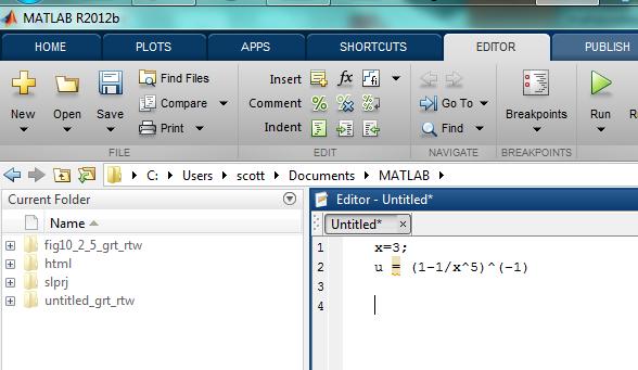 Before saving, change the folder that MATLAB saves files to