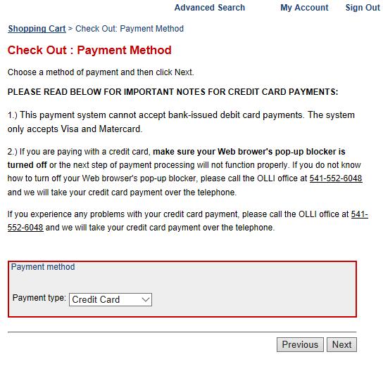 Check Out Part 3: Payment Method If you ve already paid for your membership, skip to Check Out Part 5. If you are paying by credit card, please read the two important notes on the webpage.