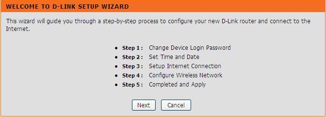 There are 5 steps to configure