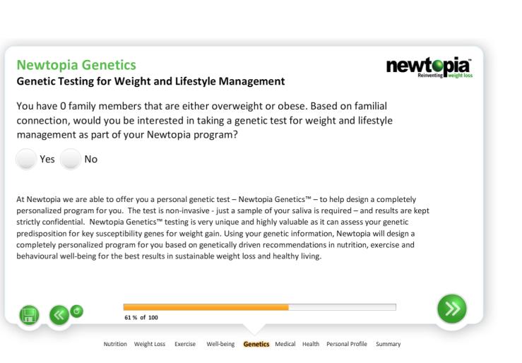 Attachment B Newtopia Wellness Program and Genetic Testing The Newtopia health risk assessment