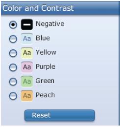 Color & Contrast Color & Contrast In 3000, you can give the student the ability to change the background color by adding the Back Color button to the toolbar.