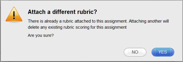 Rubric Manager Button Click the name of the Rubric that is to be attached to the assignment. Click the Attach button to attach the Rubric to the assignment (see illustration below).