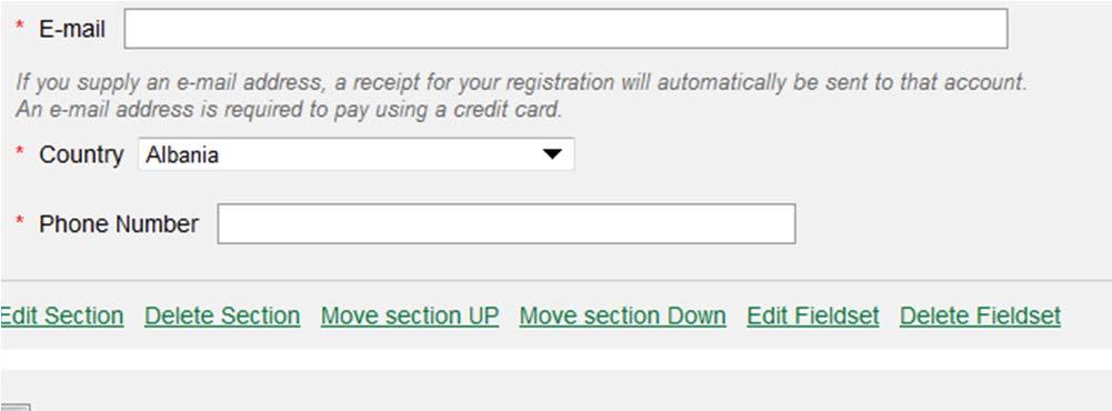 Here, you can edit the registration instructions.