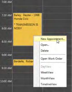 Chapter 12 Scheduling A customer window appears where you can create a repair estimate for a new or existing customer. 3.