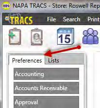 Use these settings to enter data and make selections that control how the NAPA TRACS application performs when entering orders,