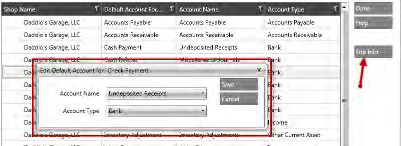 TRACS Enterprise Manual 3. Click the Account Name option to change the current account name. 4. Click the Account Type option to change the current account type. 5.