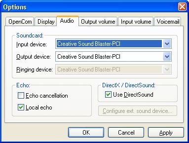Configuring the Forum IPhone PC Audio Tab this setting, activate the Popup an incoming call option. In Windows 2000 and Windows XP, a Tooltip is also displayed in the task bar.