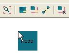 Creating a new edge can be done from the top menubar under the Edit menu. Also using the toolbar menu, you can choose item. When you select the edge creation tool, the cursor is changed to.
