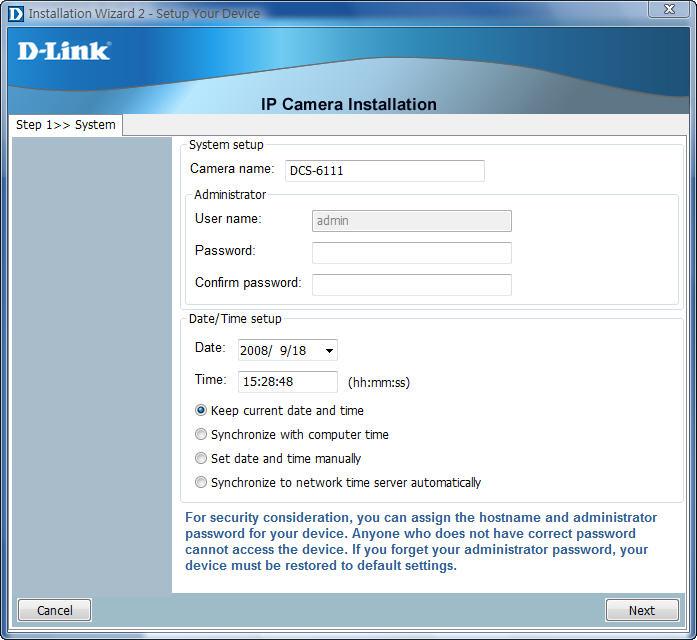 Configuring Your Camera with the Installation Wizard Configuration Click on the D-Link Installation Wizard icon that was created in your Windows Start menu.