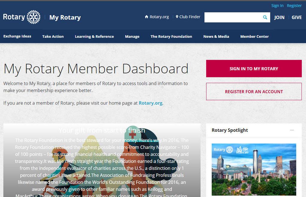HOW TO ACCESS ROTARY CLUB CENTRAL 1 Go to My