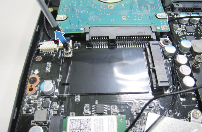 Installing the Thermal Pad for msata SSD on P55 If you want to
