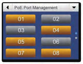 IP address, VLAN and QoS configuration management and status Port management and status/sfp information Troubleshooting: cable diagnostic and remote IP ping Maintenance: reboot, factory default and