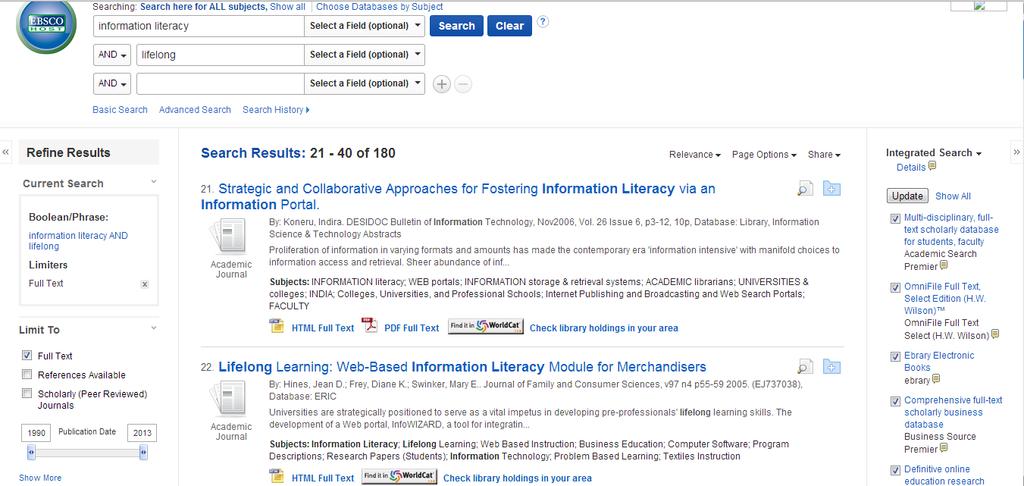 2 Results Page Every result has different choices. But it is always true that if you click on the title of the result, you will get the citation.