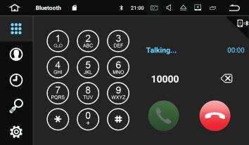 Hang up Phonebook Keypad Call records Sound channel switch, when the channel is from the car, click this icon to switch to handset This machine has the automatic synchronization function of the phone.