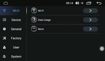 Wireless settings Click the wireless settings to enter the operation interface (see figure - 28). Users can operate on WLAN, flow usage and hot spots.