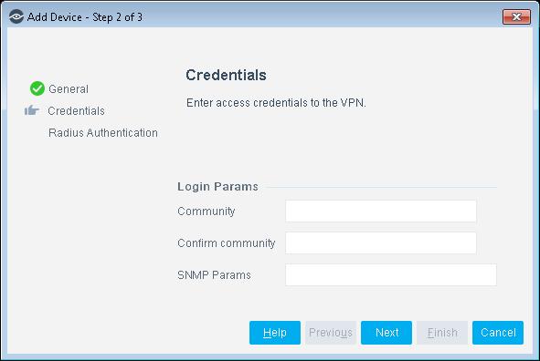 Cisco Credentials Page To configure Cisco credentials: 1.