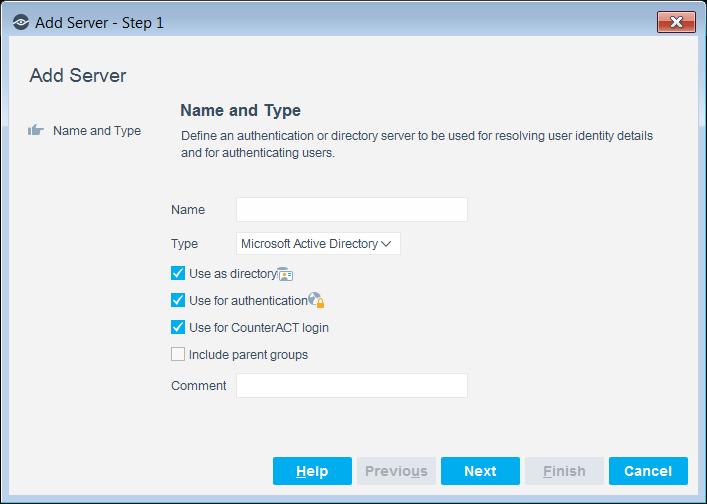 In the Options pane, select User Directory. 3. Select Add, or select an existing server configuration and select Edit.