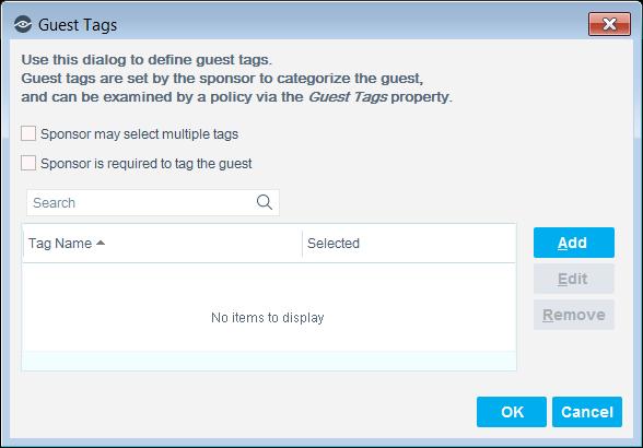 To use the Tags feature, Guests must be approved by the sponsor... must be selected in the Guests tab of the HTTP Login action.