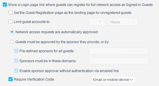 Select this option to instruct Forescout 8.1 to display the Edit Profile link in the Login page that is presented to guest users.