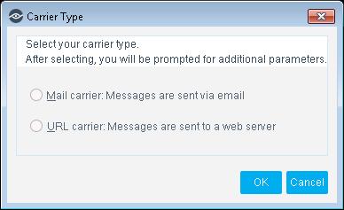 Mobile Text Message Pane 2. Select Add. The Carrier Type dialog box opens.