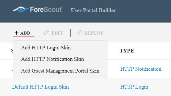 Each Forescout user interface has its own type of skin.