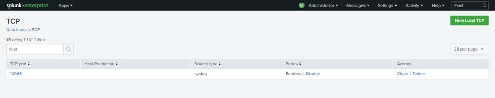 In the Input Settings, select Operating System and Syslog
