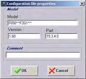 Open the source *.650 file and select the version and model to be converted to. It is possible to change the model type (FXGX) using the conversion tool.