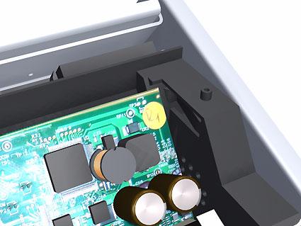 Press the locking clip to release the Carriage Assembly PCB from the