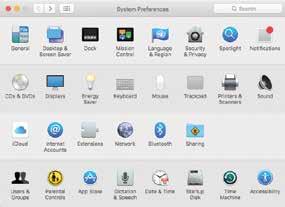 operates. These are located within the System Preferences section.