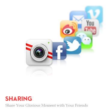 [5] [5] Tap to share your photos and videos to social network sites.