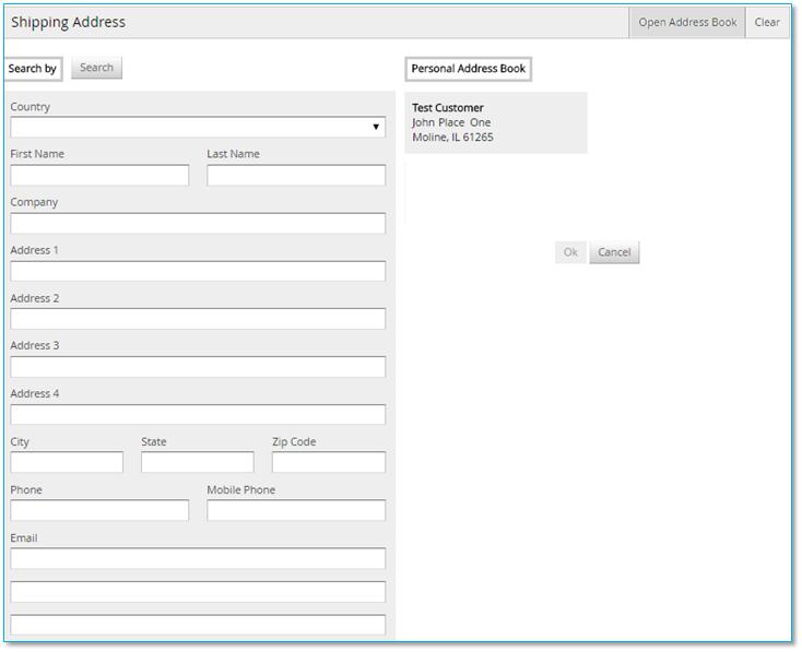 To narrow the list of displayed addresses, enter the criteria in the Search By area, and then click