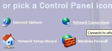 Click Network Connections Double-click Local Area