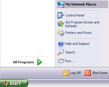 Click Start and My Network