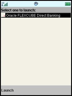 Log In 3. Log In This option allows you to perform the transaction through FLEXCUBE Direct Banking system using the java based mobile.