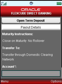 Open Term Deposit Field Name Country Description This field displays the country to which the Bank belongs. If you select Bank Code then this field will get populated automatically.