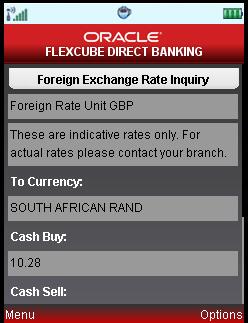 Forex Inquiry Foreign Exchange Rate Inquiry (Screen 1) (Screen 2) Field Description Field Name Foreign Rate Unit To Currency Cash Buy Cash Sell TT Buy Description This field displays the foreign rate