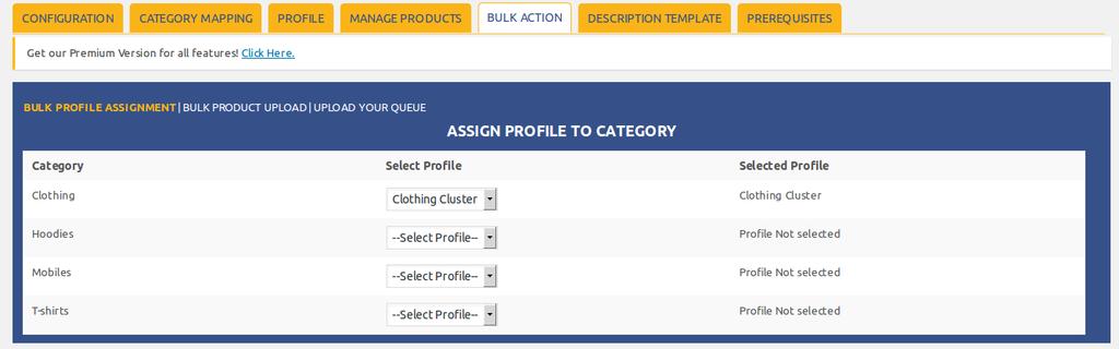 15 BULK ACTIONS Bulk Profile Assignment In this section you can