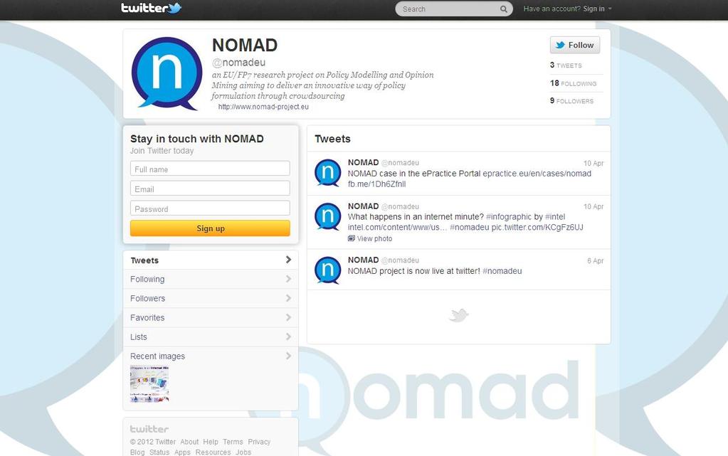 3.3.2 Twitter Channel Figure 12 presents NOMAD on