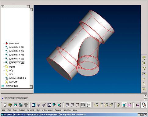 Figure 2. The interface to the Pro/Engineer CAD system and the corresponding curvature output. Surface type H K Plane 0.0000 0.0000 Cylinder 0.0200 0.0000 Sphere 0.0200 0.0004 Table 1.