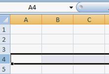 COLUMN C is highlighted. A ROW is one horizontal space running left to right across the sheet.