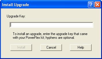 Figure 2: Install Upgrade dialog box 6. Enter the upgrade key recorded on the Tektronix Upgrade Key Certificate; hyphens are optional. 7. Click the Install button.