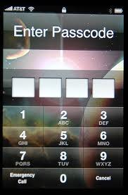 their phones, passcodes