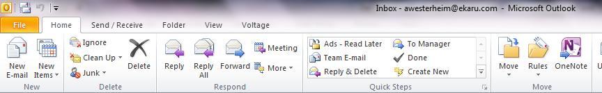 Outlook Versions All examples today are Outlook 2010 Older versions are theme and variation of the same