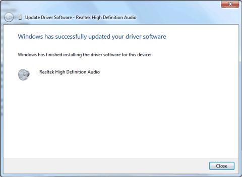 6. Windows checks a remote Web site to see if updated driver software is available. o If an update is available, let Windows install the update. o If an update is not available, skip to the next step.