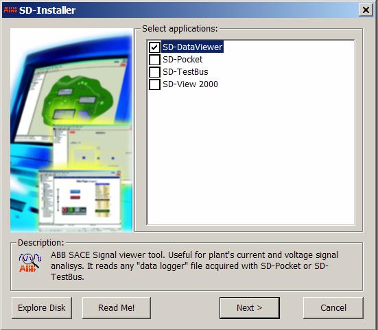 9. SD-Data Viewer This USB memory device contains "SD-DataViewer", a program that makes possible to visualize the data recorded into the Datalogger file by the PR122/P and PR123/P trip units and