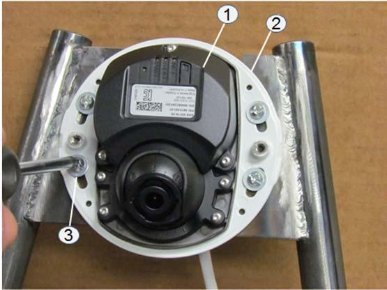 Install new camera in base with four (4) screws/nuts (Figure 19). 6. Plug cable to CAT 5 coupler (Figure 16). 7.