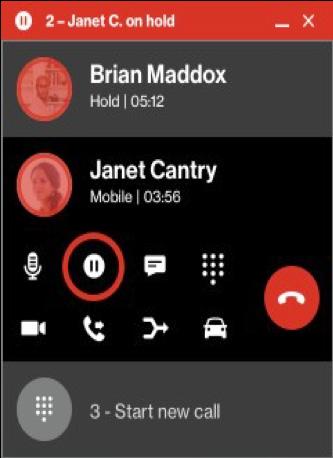 Select the call icon in the top right corner of your screen to place the call 4.