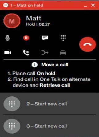 If you re on another One Talk mobile app, tap the bubble overlay to retrieve the call four more calls to your conference. 1.