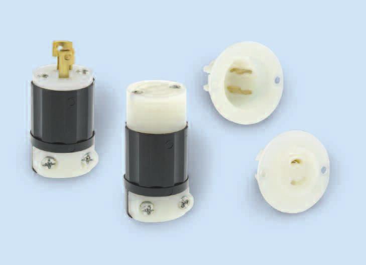/CSA/NOM Plugs Have Solid Brass Blades Connectors Have One-Piece Brass Contacts Nylon Construction Power Light for Power