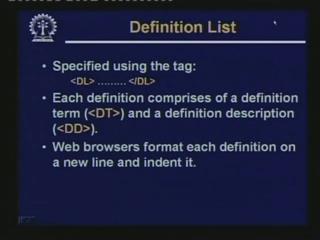 Now we move on to something called a definition list. Well, let us first try to understand what is a definition list?